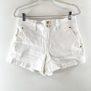 J. Crew Cotton Blend Mid Rise Denim Jean Shorts White Size 29